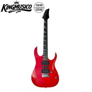 red digital guitar